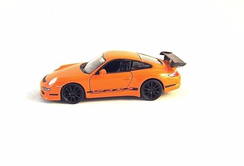 MODELLINO IN SCALA COMPATIBILE CON PORSCHE 911 GT3 RS (997) 2006 ORANGE  1:24 WELLY WE2495R Auto Stradali