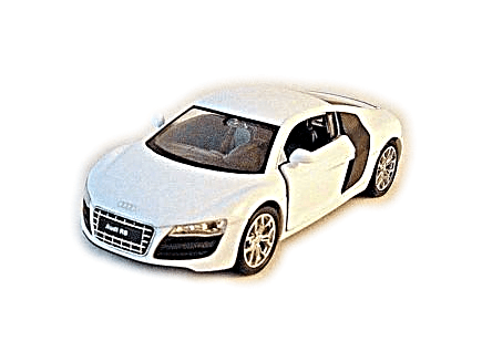 Audi R8 V10 in weiß Modellauto Metall 1:34 diecast,Welly Nex Model 