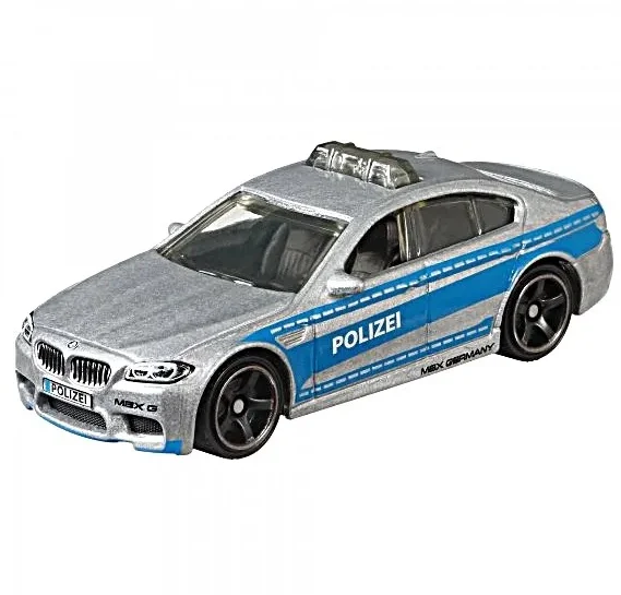 BMW M5 Police Car Metallic Silver Matchbox Scale 1:64